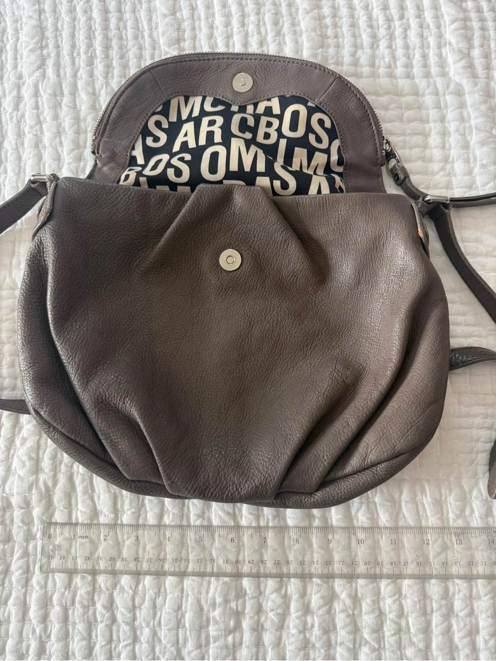 Marc by Marc Jacobs Grey Leather Crossbody Bag